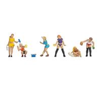 NOCH H0 Figuras Sexy Carwash para el Modelo de ferrocarril H0, Accesorio Paisaje Modelo