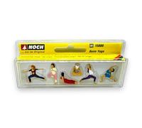 NOCH® H0 Juego de Figuras Im Yoga, Figuras de plástico para modelismo de ferrocarril, Ancho de vía H0, para Manualidades, Bricolaje