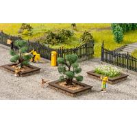 NOCH Isla de flores, con tecnología de corte láser, 2 unidades de 4,5 x 3 cm para ferrocarril modelo H0, proporciona un toque vibrante