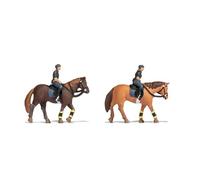 NOCH® Juego de 2 Jinetes de policía montada, de plástico, para modelismo de ferrocarril H0 también para Manualidades y Bricolaje