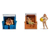 NOCH Juego de figuras Im Strandkorb – Figuras detalladas – Multicolor – H0 (1:87)