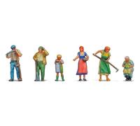 NOCH Juego de Figuras maestras de Agricultores en 3D de plástico para Pista de maquetas a Escala 1:160 (N) dioramas de Vida en el Campo