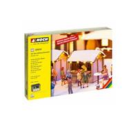 Noch Kit en el Mercado navideño-Laser-Cut +Luces+Cola