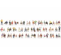 NOCH- Mega Economy Figuras Set Sitting People Ecónomico sentadas, Color Coloured (16071)
