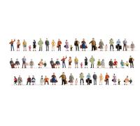 NOCH Mega Kit Ahorro Figuras, 60 Pintado Modellbau-Figuren, H0 Escala 1:87
