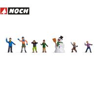 NOCH Juego de Figuras Modelo Niños en la Nieve, escenas de Invierno en el Calibre N