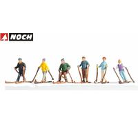 Noch Figuras móviles de esquiadores para Escala N - Dioramas Invierno