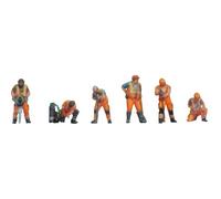 NOCH N Figuras de Equipo de ferrocarril, Figuras maestras 3D para la Pista de maquetas, Hombres en Ropa de Trabajadores de la construcción, Ideal para Carril N