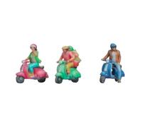 NOCH N Figuras de Motorista, Figura en Miniatura para Pista de maquetas, Ideal para dioramas y paisajes de modelismo