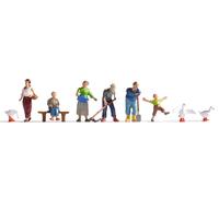 NOCH N Spur Miniaturas Figuras de Agricultores con Gansos, Hombres, Jubilados