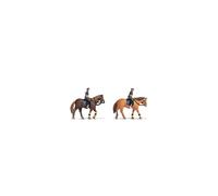 NOCH® Policía Montada, 1:120 TT Figuras, policías con Caballos, Ideal para maquetas y dioramas