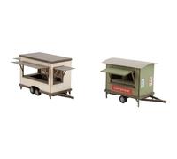 NOCH Soporte de Comida móvil, con tecnología de Corte láser, estación de Aperitivos versátil a Escala 1:87 para Pista H0