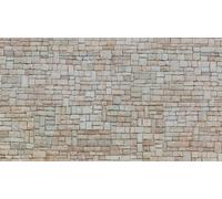 NOCH Tablero de cartón 3D "Muro de piedra caliza", color beige, 25 x 12,5 cm, para carril H0, ideal para modelismo y proyectos creativos