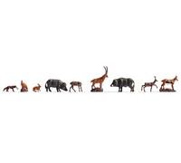 NOCH TT Animales del Bosque Set de Figuras Modelo con 9 Animales Pintados a Mano