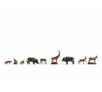 NOCH Tt Figuras Animales Salvajes,Handkolorierte Figuras,9-teiliges Set para