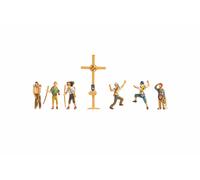 NOCH Tt Figuras Excursionistas Con Cumbre de la Cruz, Handkolorierte para
