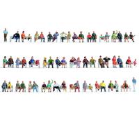NOCH Tt Mega Kit Ahorro „Sentados “,Pintados a Mano Figuras,60 Pieza para