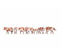 Noch 15726 1/87 H0 Personajes Figuras Vacas Blanco Y Marrón 7 Piezas Ho