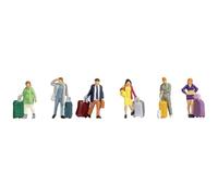 NOCH® Viajeros, 6 Figuras con Gran Equipaje, para la Pista Modelo TT 1:120 Paisaje Modelo