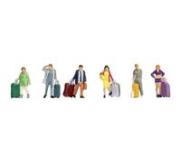 NOCH® Viajeros, Figuras de modelismo, para el Ancho de vía H0, Adultos de pie con Equipaje escenas de estación