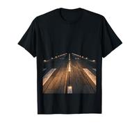 Noche Aeropuerto Pista Luces Aviación Aviación Aterrizaje Camiseta