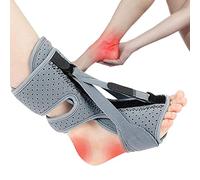 Noche, Calcetín Noche para Fascia Plantar y Transpirable, férula Alivio con 3 Correas Ajustables para Plantar, tendinitis Aquiles y pie caído