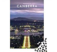 Noche de Canberra Capital Australiana Rompecabezas de 1000 Piezas, Papel Reciclado, Juego Educativo Relajante +12 Años 70x50cm/1000pcs