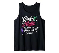 Noche de Chicas Traeré la Cara Inocente Fiesta Sarcástica Camiseta sin Mangas