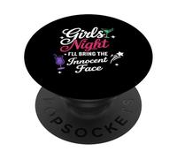 Noche de Chicas Traeré la Cara Inocente Fiesta Sarcástica PopSockets PopGrip Adhesivo