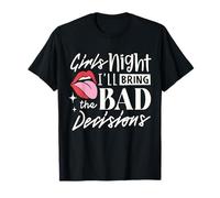 Noche de Chicas, traeré la Mala decisión, Divertida Fiesta Bebiendo Camiseta