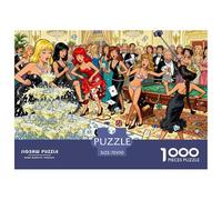 Noche de Gala del Casino de Mónaco Puzzle De Madera Impermeable Puzzles De 1000 Piezas para Adultos Imposible Rompecabezas para Decoración del Hogar
