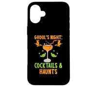 Noche de Ghouls: Cócteles y Haunts Bartender Halloween Carcasa para iPhone 16 Plus