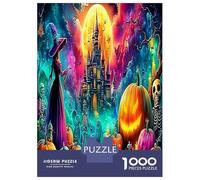Noche de Halloween Terrible Puzzles Actividades Familiares 1000 Piezas Bruja Juego De Rompecabezas Decoración del Hogar para Niños Adultos 70x50cm/1000pcs