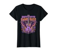 Noche de los Living Bass Heavy Metal Halloween Camiseta gráfica económica, Mujer, Negro, S