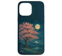 Noche de Luna de Anime de Anime de Cerezo Blossom Carcasa para iPhone 13 Pro MAX