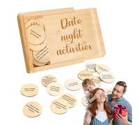Noche de pareja - Madera 52 ideas de juegos para parejas, actividades en pareja, caja de ideas para citas románticas, recuerdo de boda para despedidas de soltera