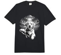Noche de Perro OVNI Golden Retriever Nave Espacial alienígena Comfort Colors Adult Heavyweight T-Shirt