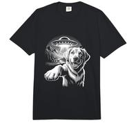 Noche de Perro OVNI Golden Retriever Nave Espacial alienígena Comfort Colors Adult Heavyweight T-Shirt