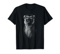 Noche de Retrato de Primates de Vida Silvestre de Mono místico Camiseta