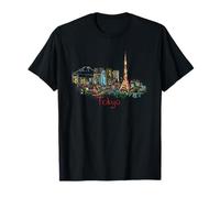 Noche de Tokio, Viaje a Japón, Recuerdo, Panorama, Ciudad, Regalo Camiseta