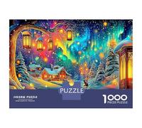 Noche del Bosque de Hadas Puzzle 1000 Piezas Luces de Invierno Cartón Reciclado para Toda La Familia Regalo Navidad para Decorar Mejor Regalo Oferta 70x50cm/1000pcs