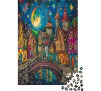 Noche del Pueblo de fantasía Paquete De 1000 Piezas Papel Ecológico Entrenamiento Cerebral Fácil De Limpiar Ocio En Casa Horas De Entretenimiento 70x50cm/1000pcs