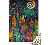 Noche del Pueblo de fantasía Paquete De 1000 Piezas Papel Ecológico Entrenamiento Cerebral Noche De Juegos En Familia Fácil Limpiar Horas Entretenimiento 38x26cm/1000pcs