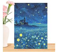 Noche Estrellada de 1000 Piezas | 70 x 51 cm 1000 Piezas Purpurina romántica decoración casa,Puzzle Romántico | para Niños Adultos Familia Oficinas Situaciones Sociales Escuela Aula