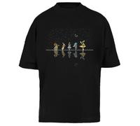 Noche Estrellada En El País De Las Maravillas - Alicia En El País De Las Maravillas Camiseta Negra Oversize Unisex Black Baggy tee Unisex Oversize T-Shirt