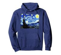 Noche Estrellada Van Gogh Arte Famoso Sudadera con Capucha, Unisex para Adultos, Azul Marino, L