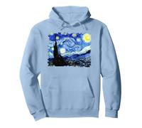 Noche Estrellada Van Gogh Arte Famoso Sudadera con Capucha, Unisex para Adultos, Azul Polvoriento, L