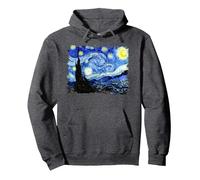 Noche Estrellada Van Gogh Arte Famoso Sudadera con Capucha, Unisex para Adultos, Jaspeado Oscuro, L