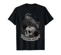 Noche Eterna Cuervo Y Cráneo G Camiseta