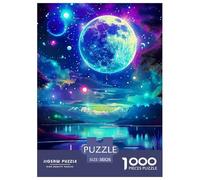 Noche fantástica Junto al Lago Estrellado Puzle 1000 Piezas Mundo fantástico - Desafío Decorativo, Mindfulness En Pareja, Póster 1:1, 38x26cm/1000pcs